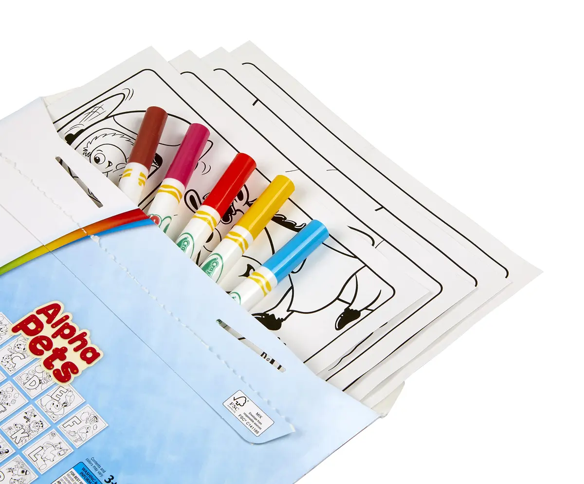 Crayola Color Wonder Alpha Pets Mess Free Coloring Set with 24 Pages & 5 Markers | Toddler Activity for Ages 3+ - view 6