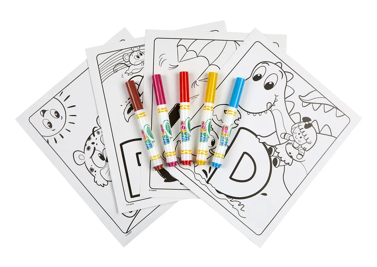 Crayola Color Wonder Alpha Pets Mess Free Coloring Set with 24 Pages & 5 Markers | Toddler Activity for Ages 3+ - view 3