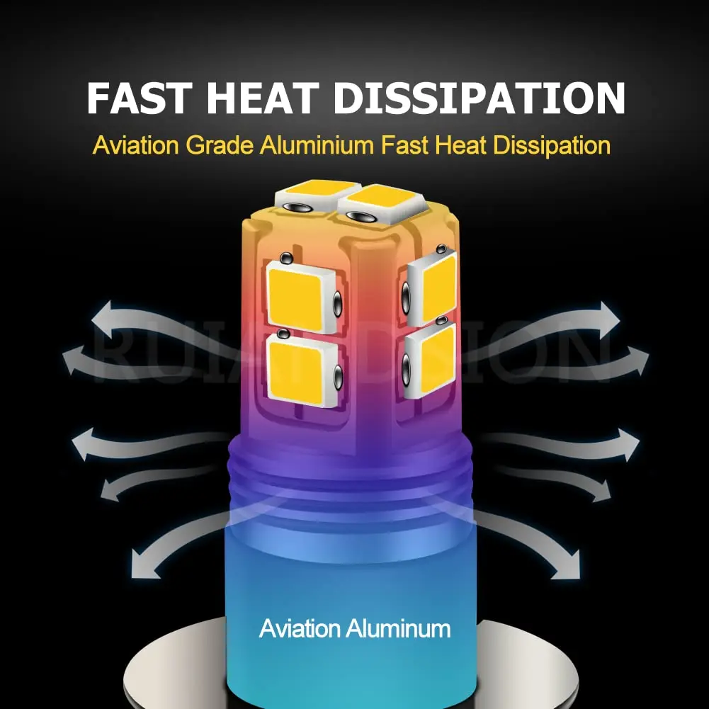 Ruiandsion H3 LED Fog Light Bulbs 6000K White | Super Bright 2835 10SMD Chips 9-30V - view 5