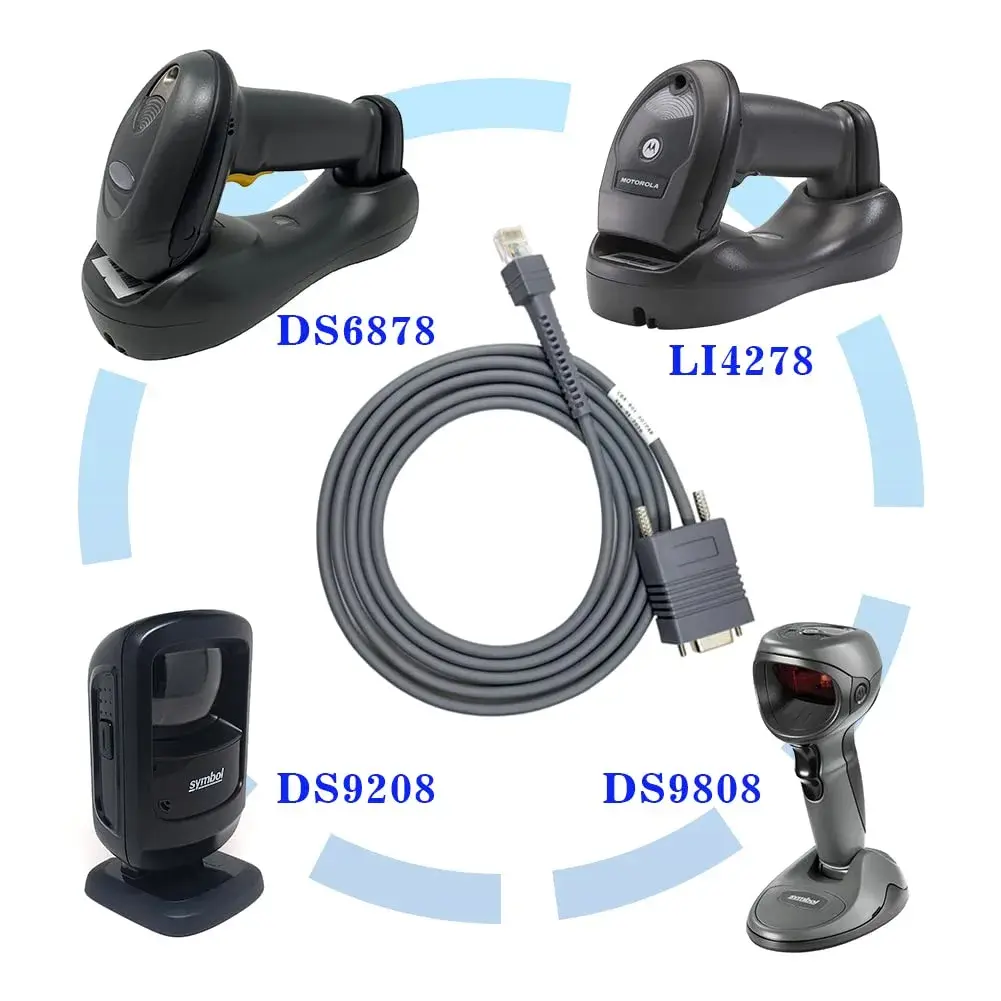 VOTTAN RS232 to RJ45 Serial Cable 3m (9.84ft) | Symbol Zebra Barcode Scanner Direct Connect - view 6