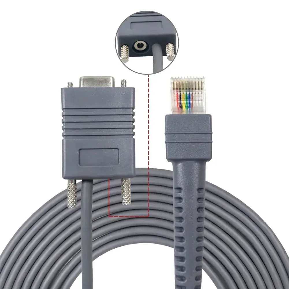 VOTTAN RS232 to RJ45 Serial Cable 3m (9.84ft) | Symbol Zebra Barcode Scanner Direct Connect - view 2