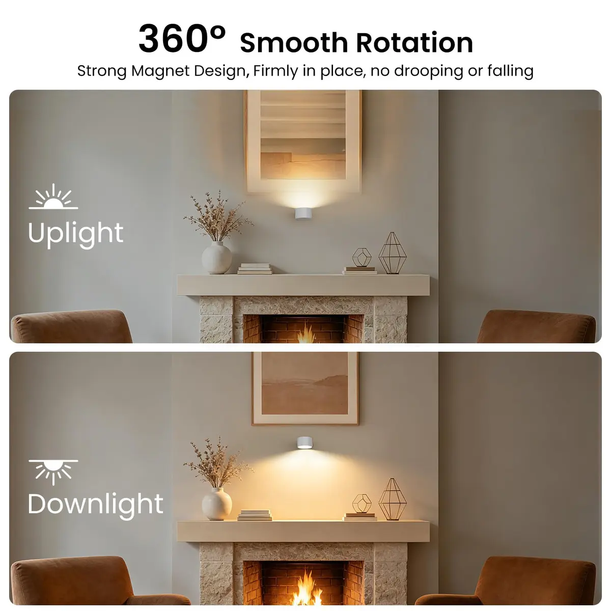 Koopala LED Wall Sconces 94x80x45mm | Rechargeable Cordless Magnetic Wall Light - view 7