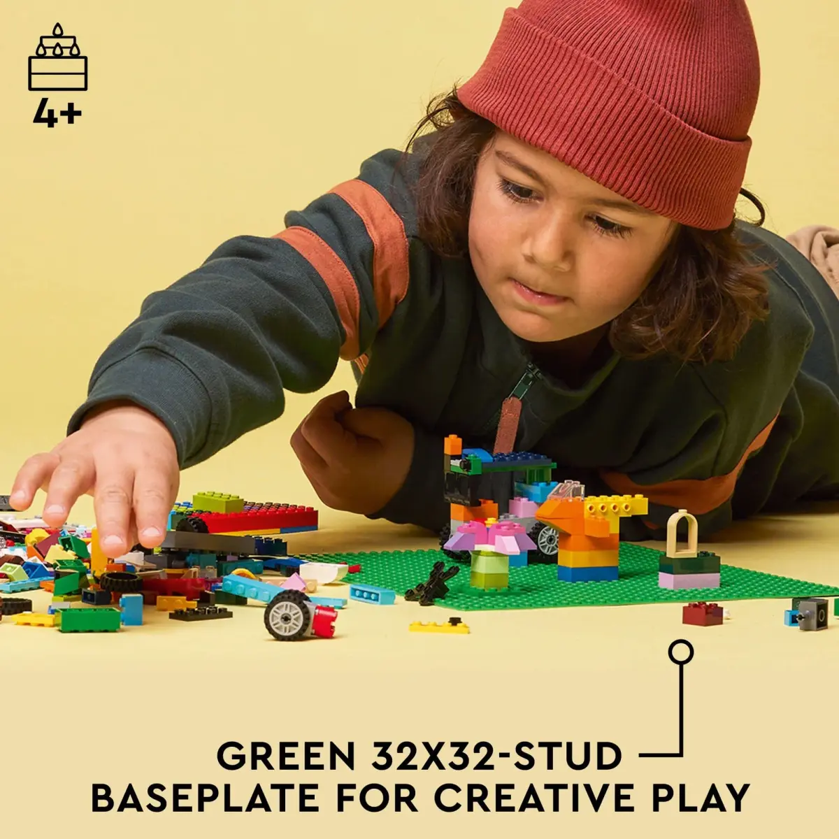 LEGO Classic Green Baseplate 32x32 Studs | ASTM-Tested Educational Toy for Kids 4+ - view 2