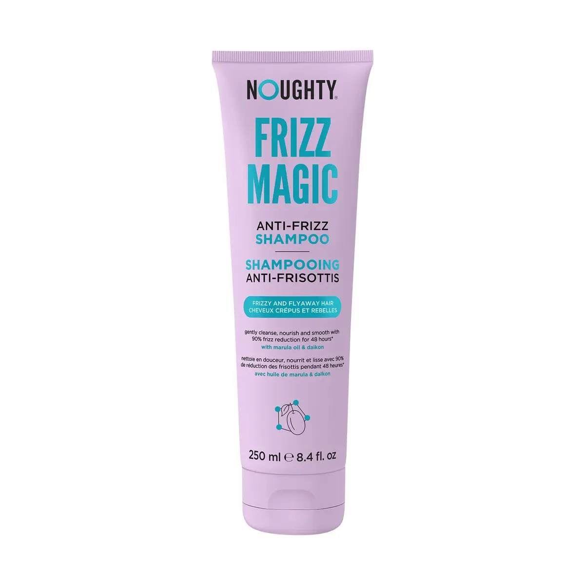 Noughty Frizz Magic Anti-Frizz Shampoo 250ml | Smooth & Shine with Marula Oil - main product image