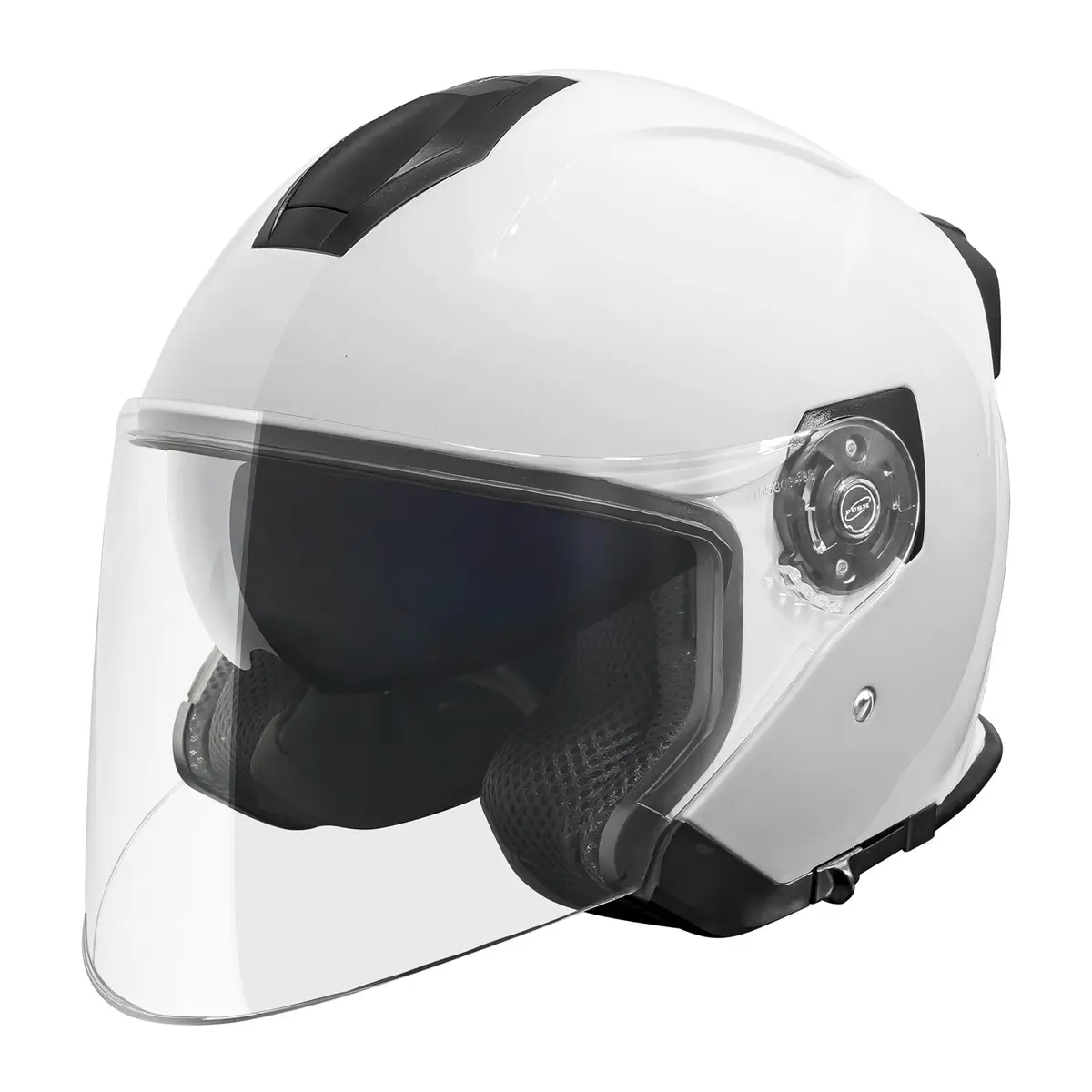VCAN V88 3/4 Open Face Motorcycle Scooter Helmet Gloss White Large | DOT & ECE Certified - main product image