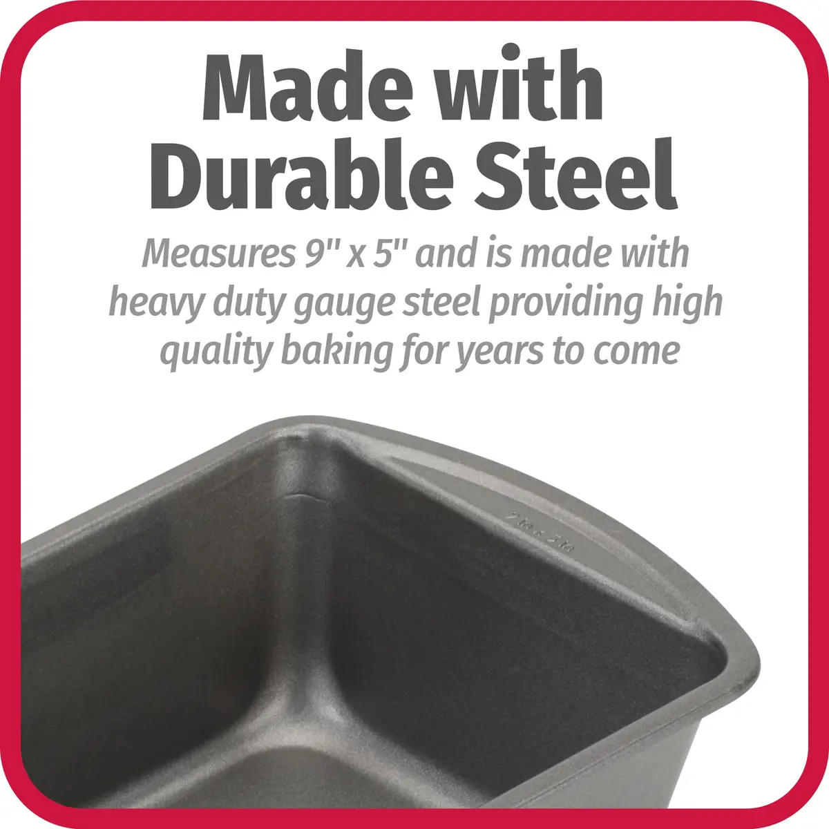 GoodCook Nonstick Loaf Pan 9 x 5-Inch Heavy-Duty Steel Bakeware | Easy-Clean Non-Stick Coating - view 5
