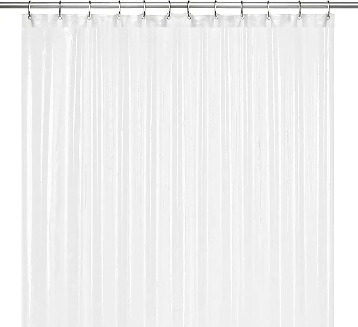 LiBa Shower Curtain PEVA 72x72 Inch Frosted Water-Resistant with 12 Rings | Eco-Friendly Bathroom Essential - main product image