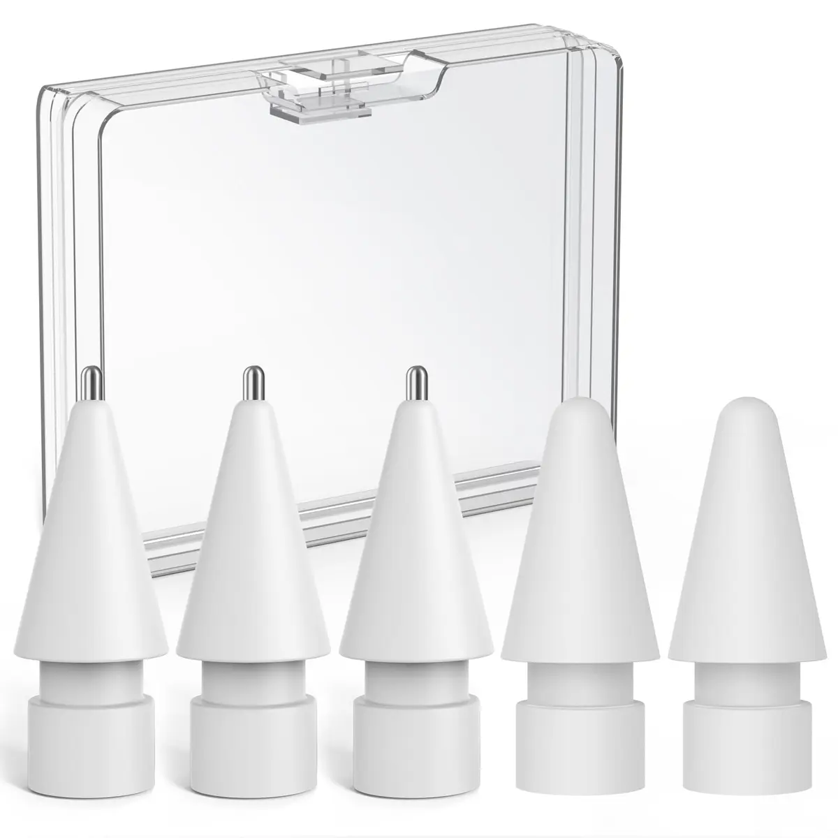 Delidigi Replacement Tips for Apple Pencil Pro/2nd/1st/USB-C | Wear-Resistant Metal Tips for Precise Control (70-120 chars) - main product image