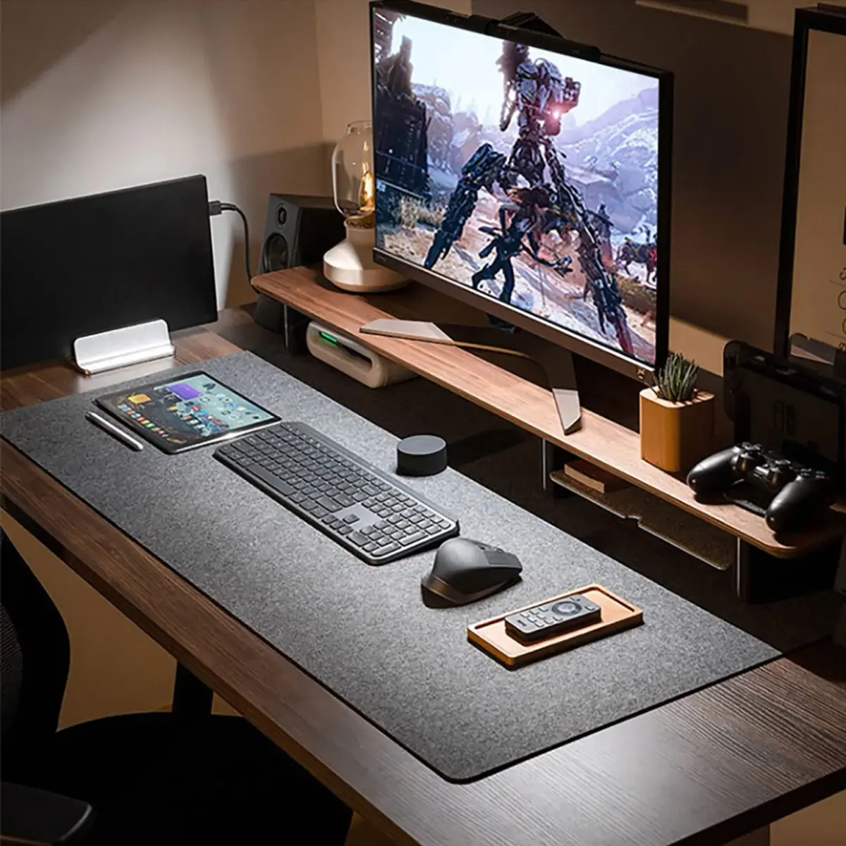 DAWNTREES Non-Slip Felt Desk Mat, 90cm x 40cm (36" x 16") | Protects Desks from Scratches & Spills - view 4