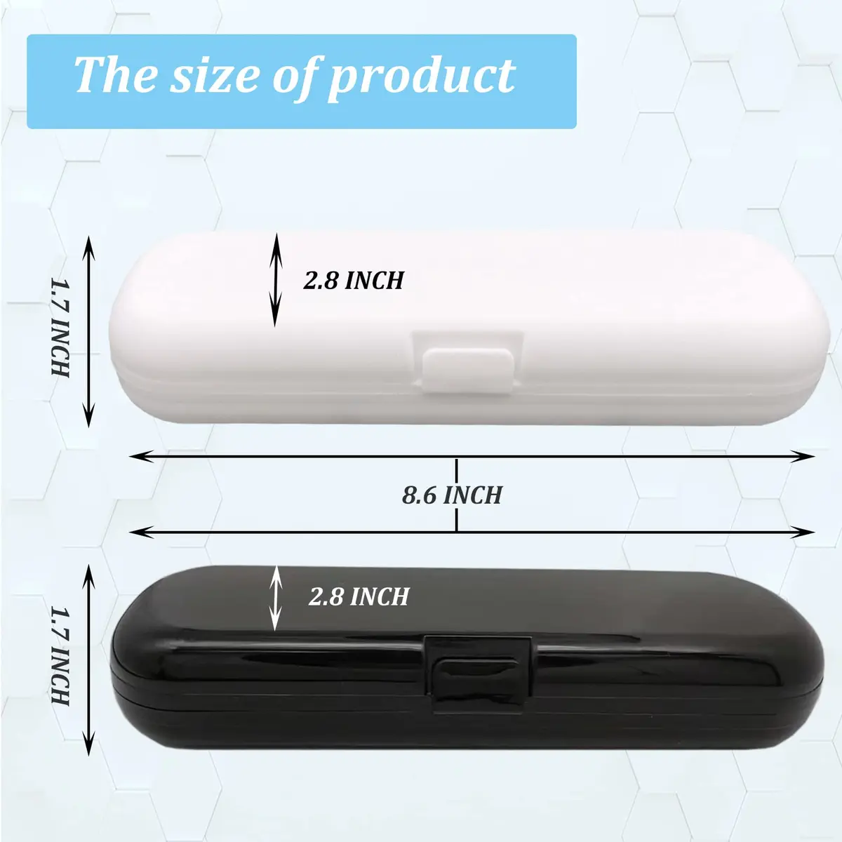 Hovesty 2 Pcs Electric Toothbrush Travel Case | Portable, Waterproof & Durable (8.3 in x 2.8 in) - view 2