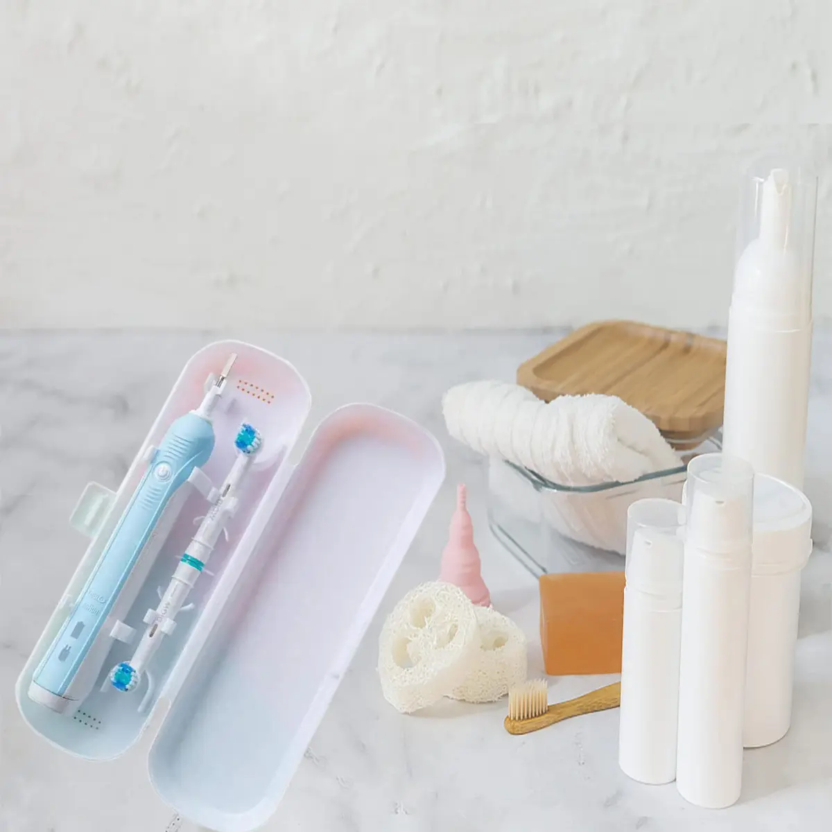 Hovesty 2 Pcs Electric Toothbrush Travel Case | Portable, Waterproof & Durable (8.3 in x 2.8 in) - view 4