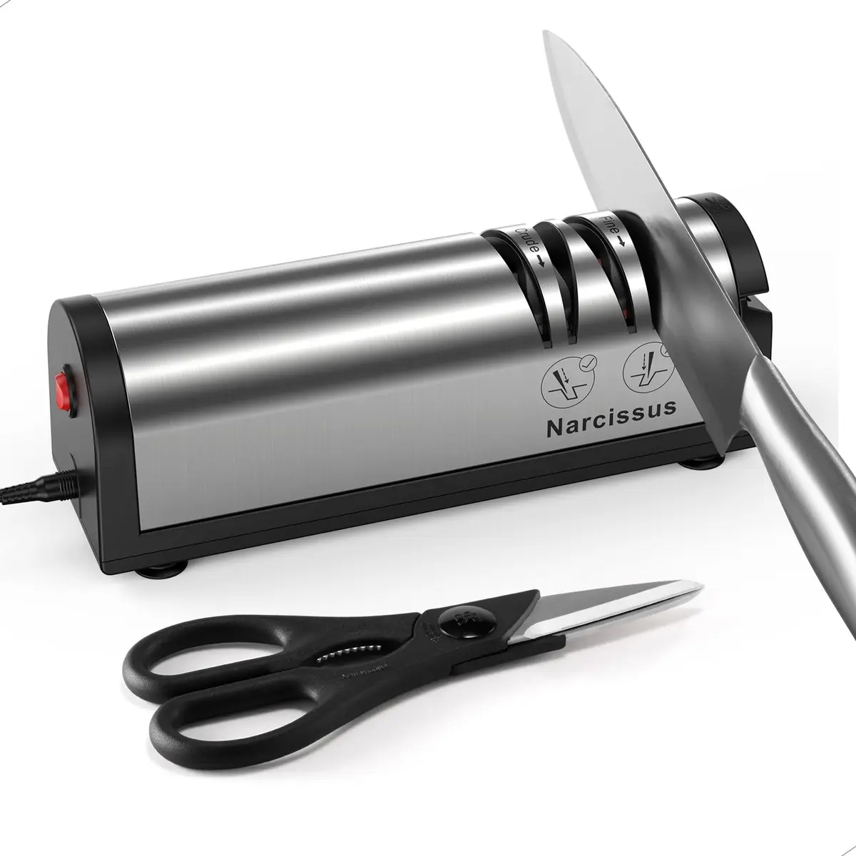 Narcissus Electric Knife Sharpener QN-M866 798g (1.76 lbs) | Professional 2-Stage Sharpening with Scissors Slot - main product image