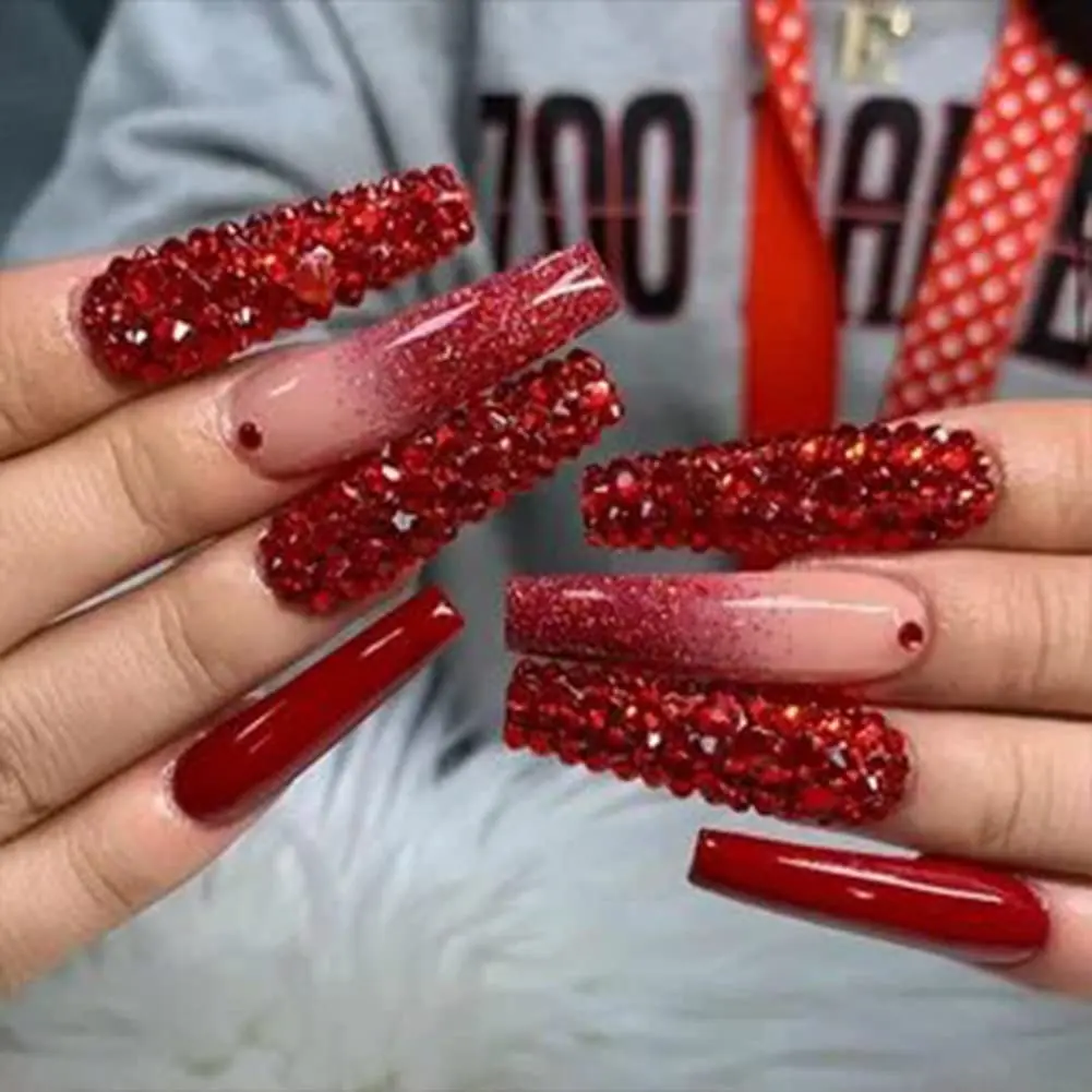 La Jolie Jasmin Craft Bead 735 Pieces Red Rhinestones for Nails | High-Quality Glass, Easy Application, Multiple Uses - view 5