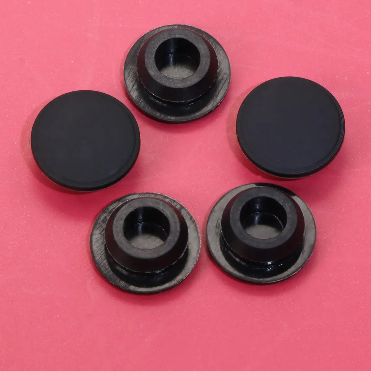 ONLYKXY Black Silicone Round Snap-in Hole Plugs (10mm, 5 Pcs) | Furniture Hole Fastener & Dent Repair - view 5