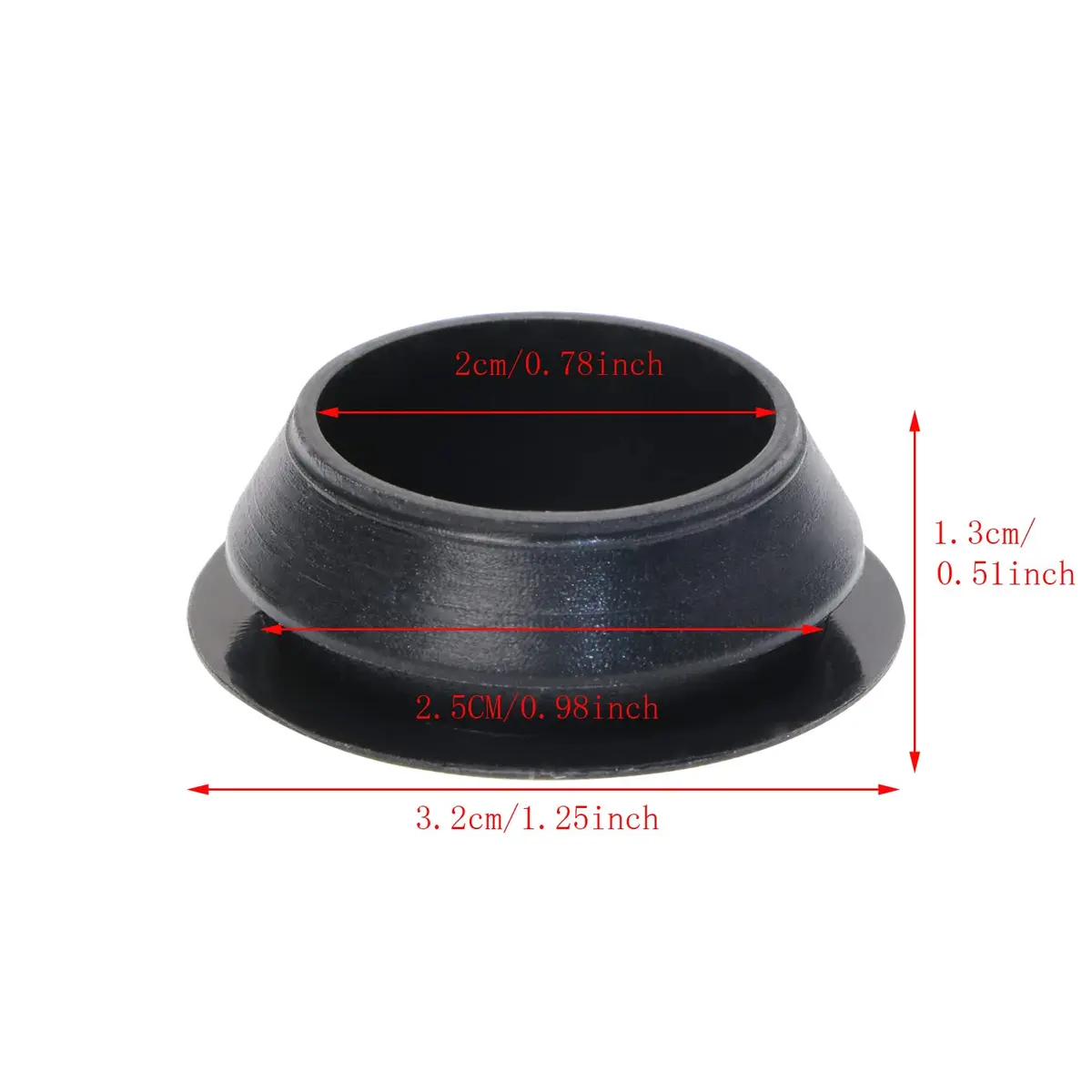 ONLYKXY 5 Pcs Black Silicone Round Snap in Furniture Hole Plugs 25mm | Waterproof Dustproof Seal - view 2