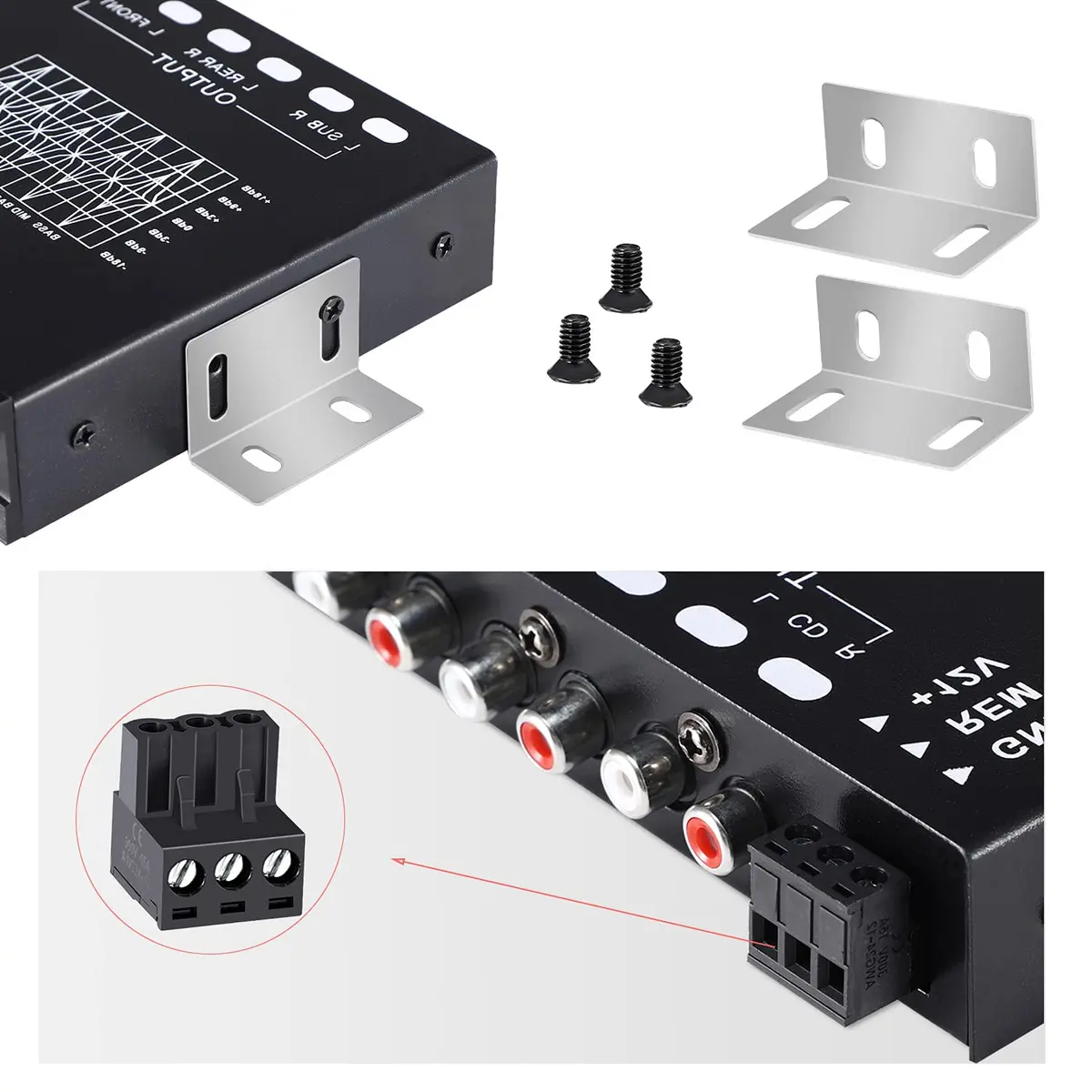 Facmogu 7-Band Car Audio Equalizer EQ with 8V RMS Output, 18cm x 15.7cm x 3.7cm | Graphic EQ for Enhanced Car Sound - view 6