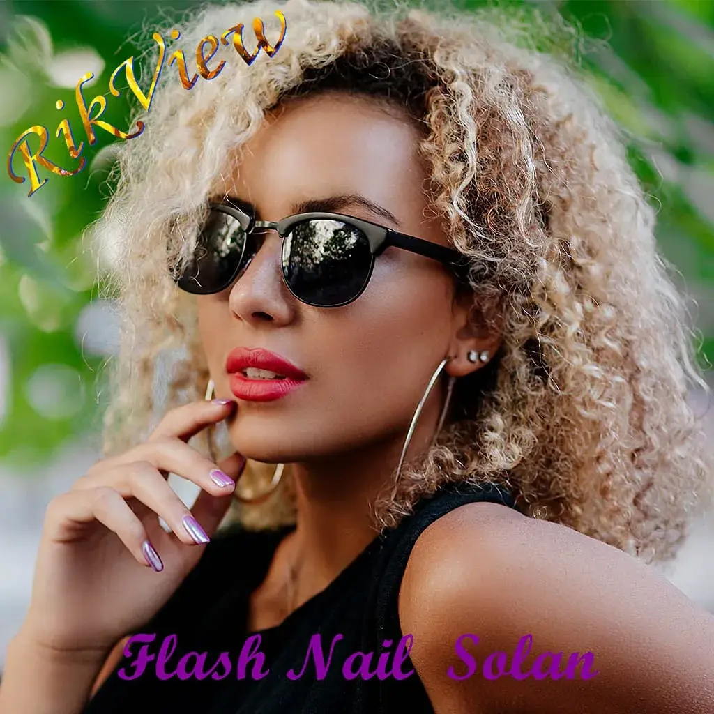 RikView Oval French Tip Nails 24 PCS Glossy Yellow | Full Cover Acrylic False Nails - view 4