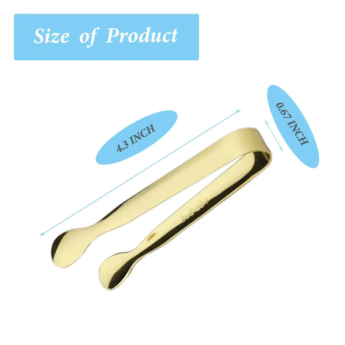 Sunenlyst 6PCS Mini Sugar Tongs 13cm (4.25 Inch) | Food Grade Stainless Steel Appetizer Tongs - view 2