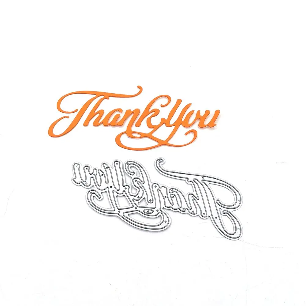 AHTOLS Thank You Alphabet Cutting Dies Set | 3 Kinds Metal Embossing Stencils for Card Scrapbooking - view 4
