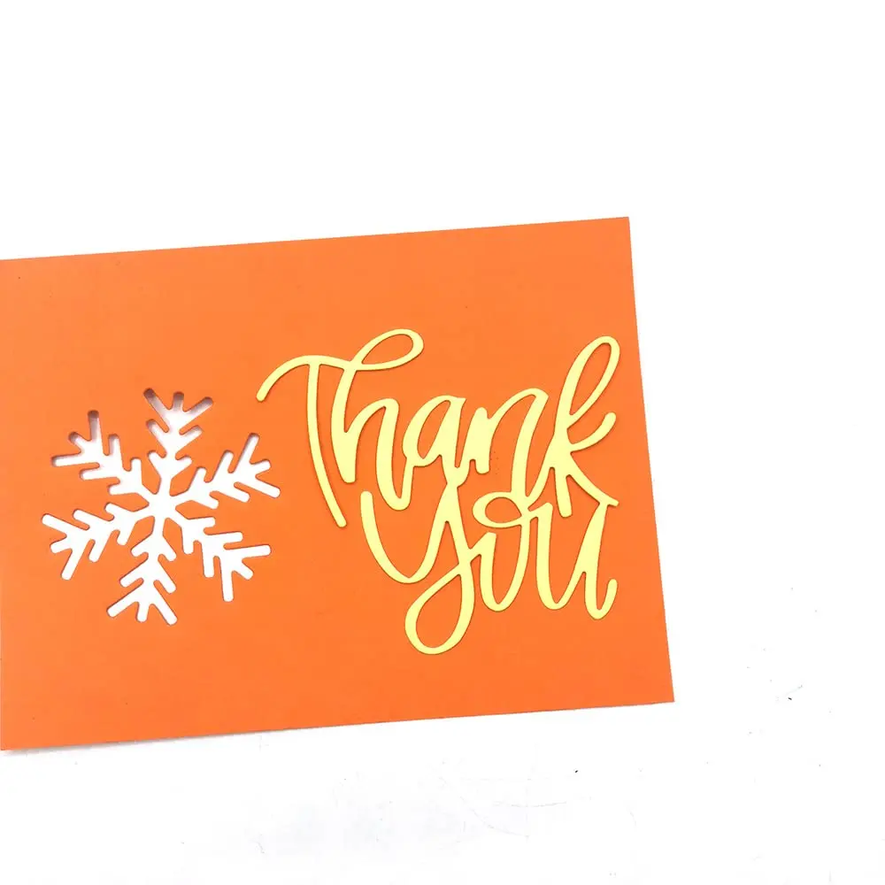 AHTOLS Thank You Alphabet Cutting Dies Set | 3 Kinds Metal Embossing Stencils for Card Scrapbooking - view 5