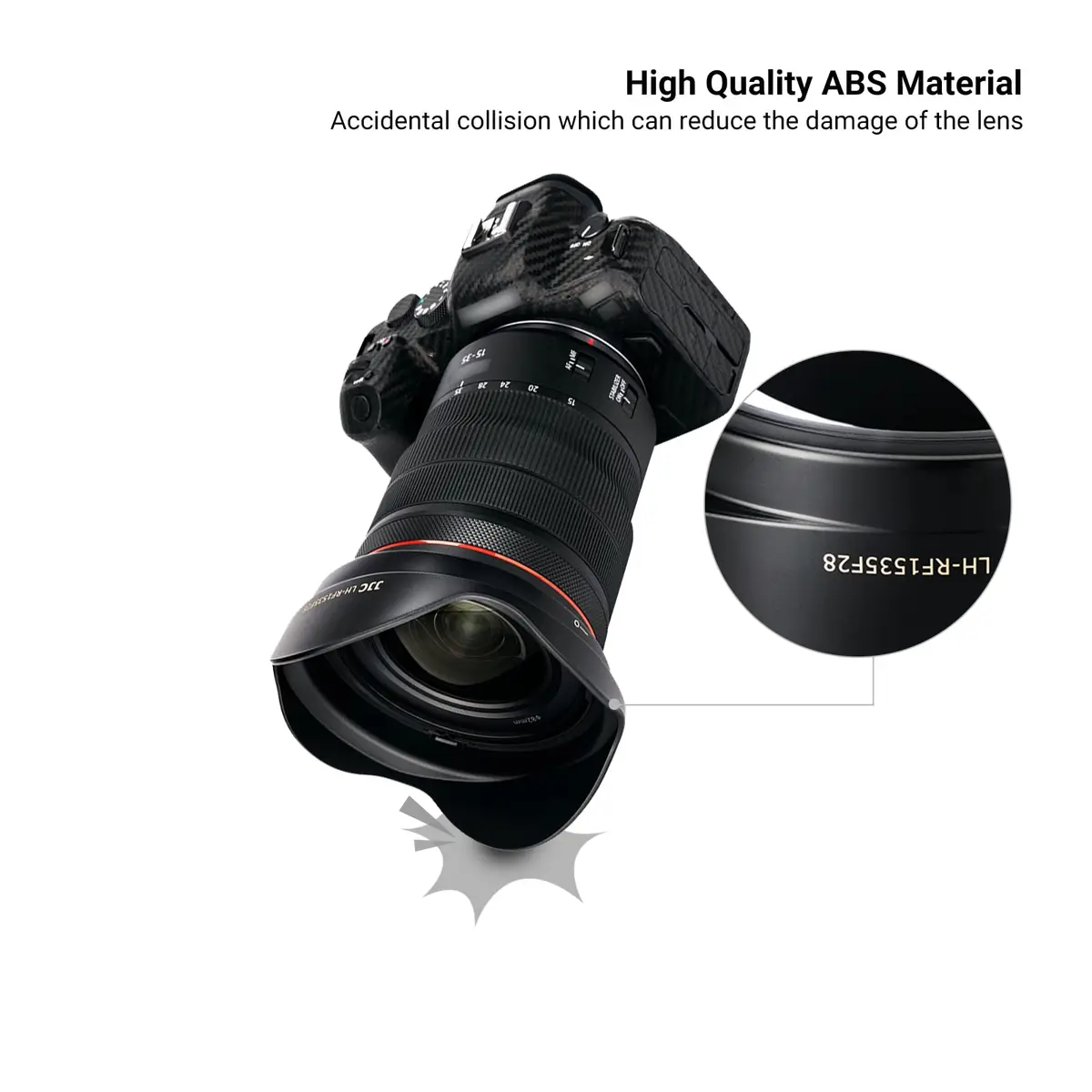 JJC Lens Hood for Canon RF 15-35mm F2.8L IS USM | Replaces Canon EW-88F, Reversible, Lightweight & Durable - view 4