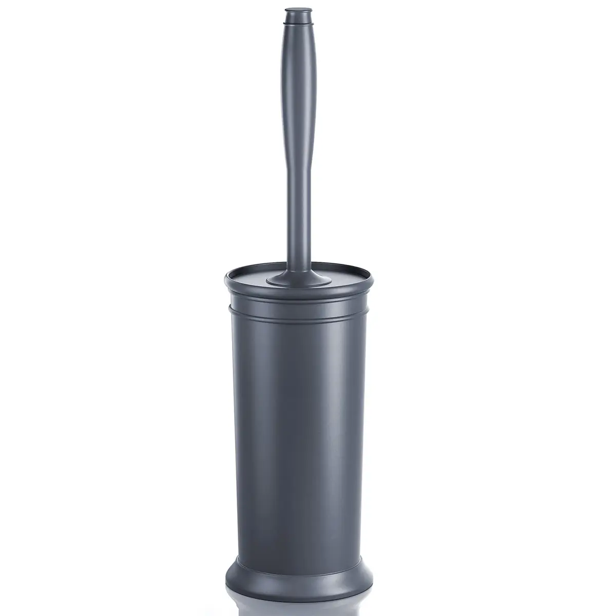 UPTRONIC Toilet Bowl Brush with Long Handle & Covered Holder | Gray, 1 Set - main product image
