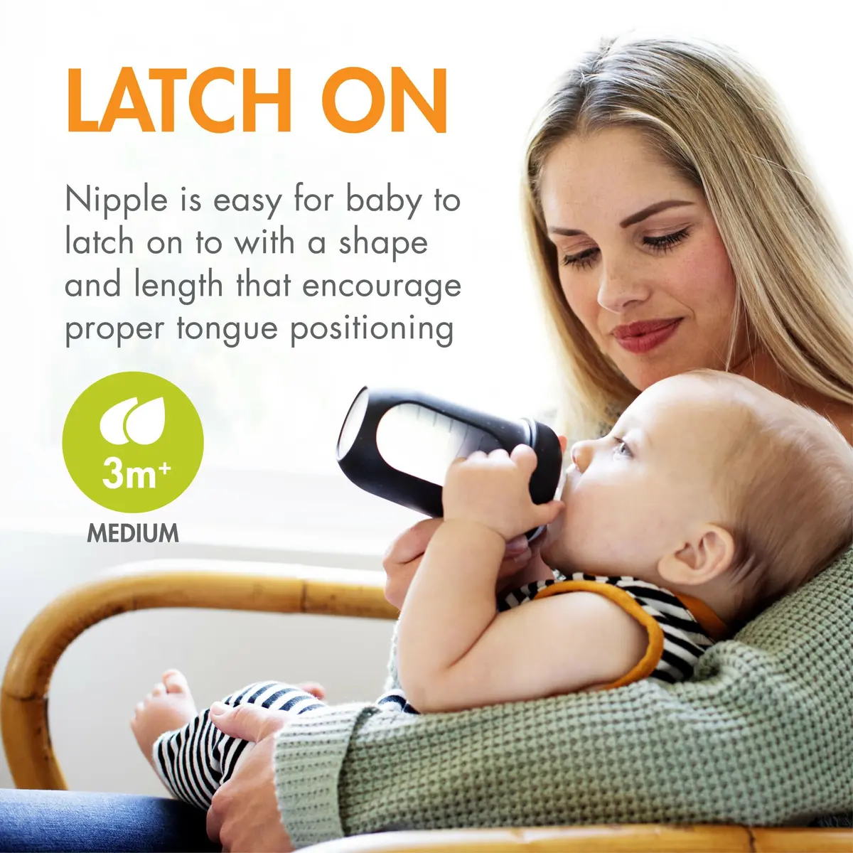 Boon Nursh Silicone Baby Bottles - Speckle - 8 Oz (237ml) - 3 Count | Air-Free Feeding Reduces Colic Symptoms - view 5