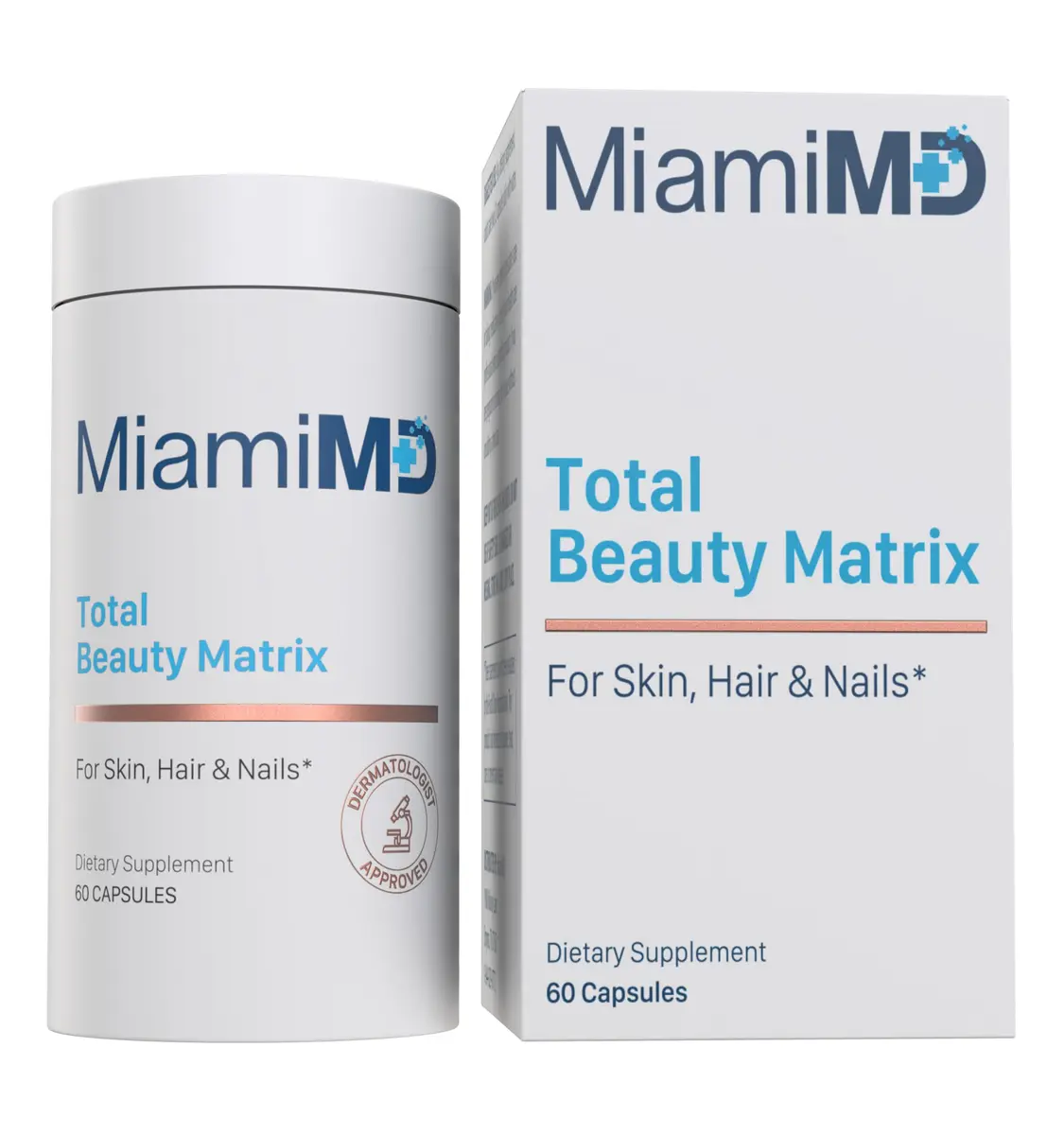MiamiMD Total Beauty Matrix Collagen Capsules 60 Unflavored | Supports Youthful Skin & Hair - main product image