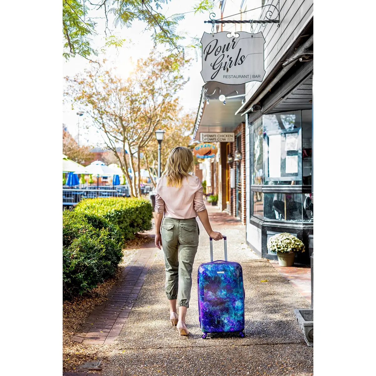 American Tourister Moonlight Hardside Expandable Luggage with Spinner Wheels, Cosmos, Carry-On 21-Inch | Durable ABS Shell & Smooth Spinner - view 4