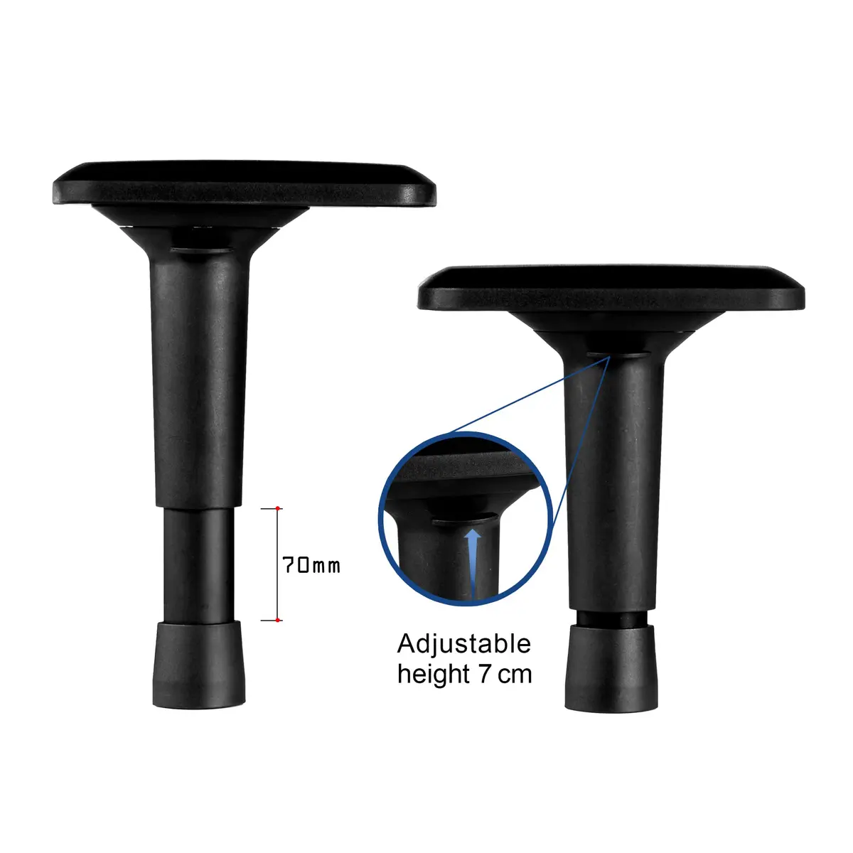 Frassie 4D Height Adjustable Chair Armrest Pair | Gaming Office Boss Chair Replacement - view 3