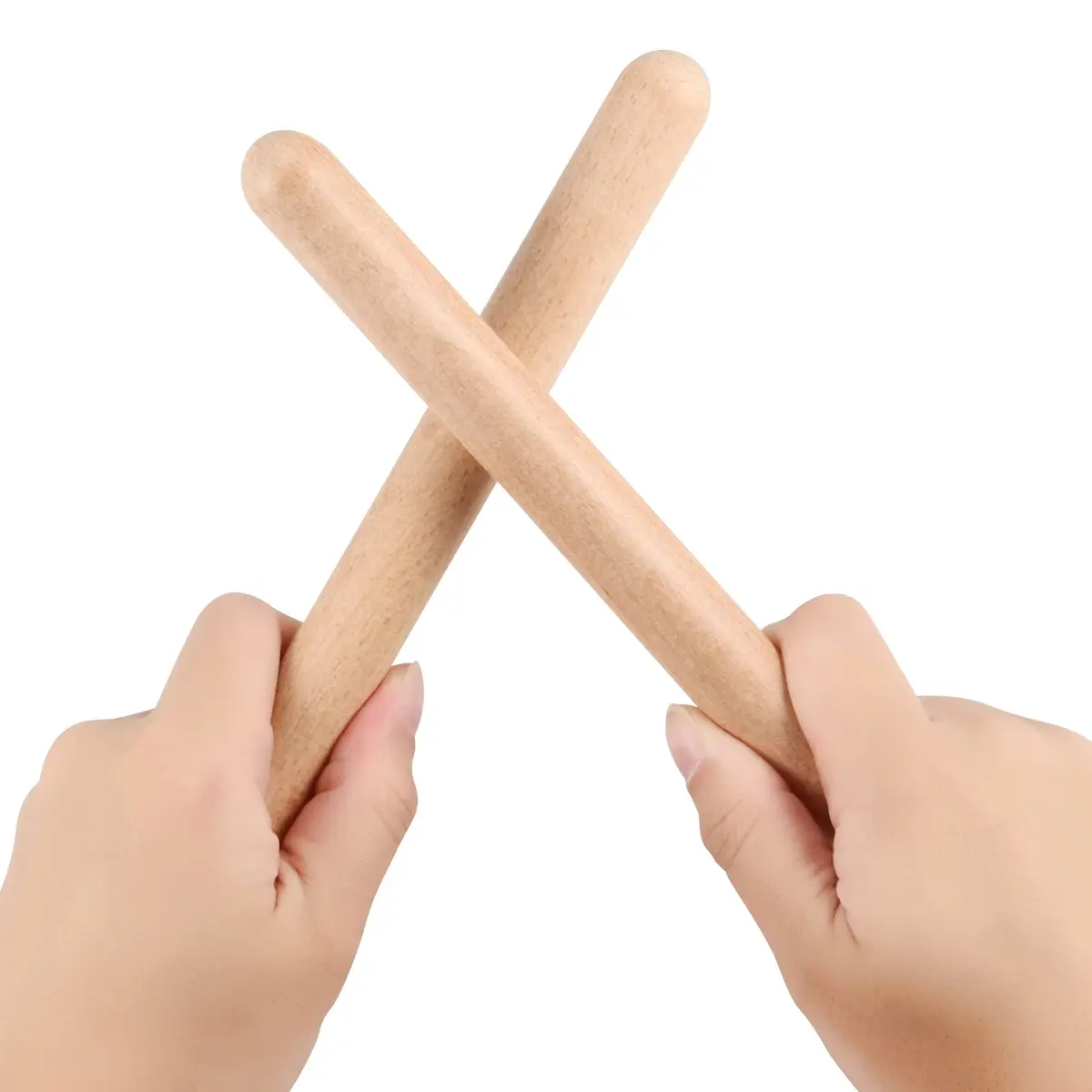 SINJEUN Wooden Rhythm Sticks 16 Pair | 8 Inch Classical Percussion Instrument for Students & Musicians - view 6