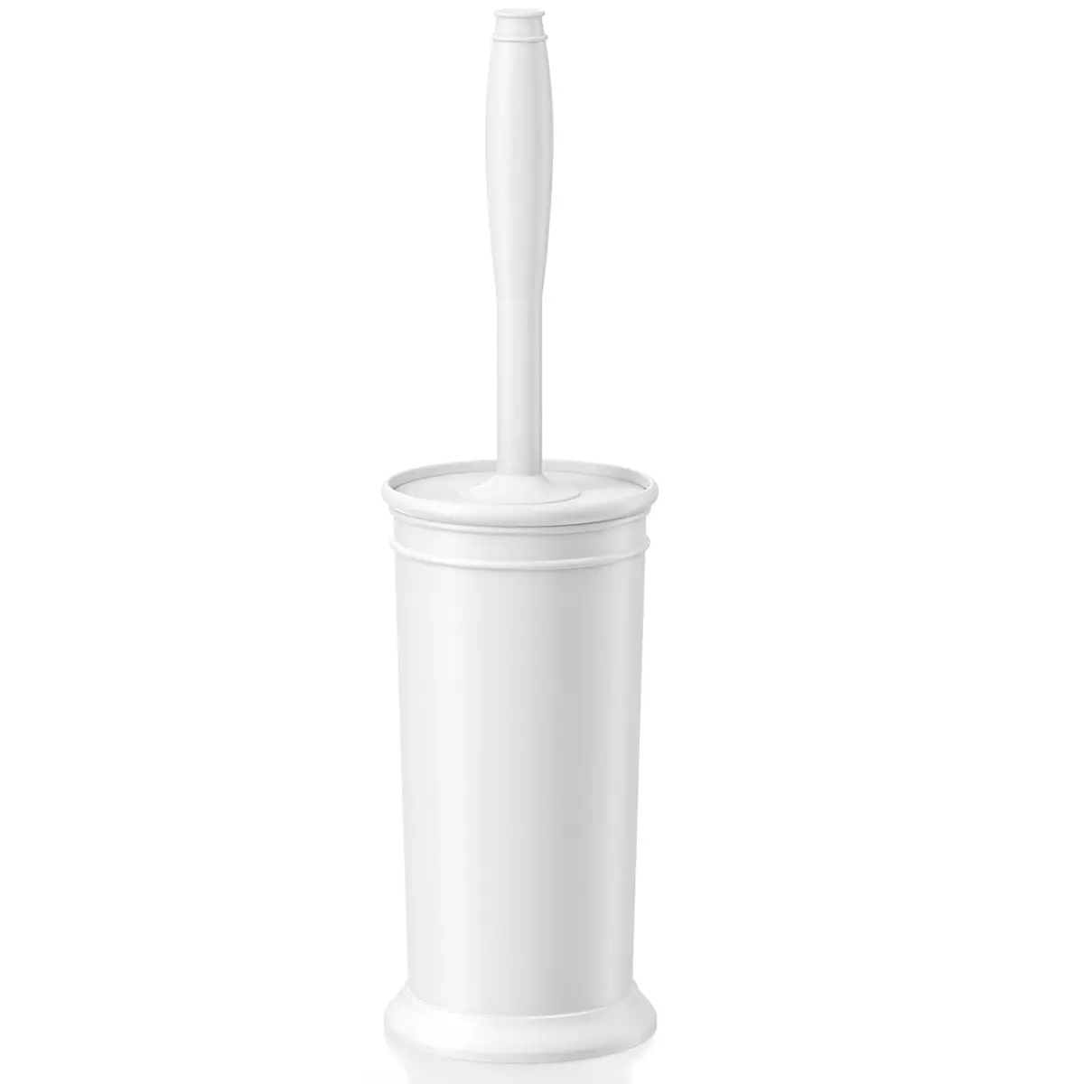 UPTRONIC Toilet Bowl Brush with Holder & Long Handle | White Toilet Scrubber Set - main product image