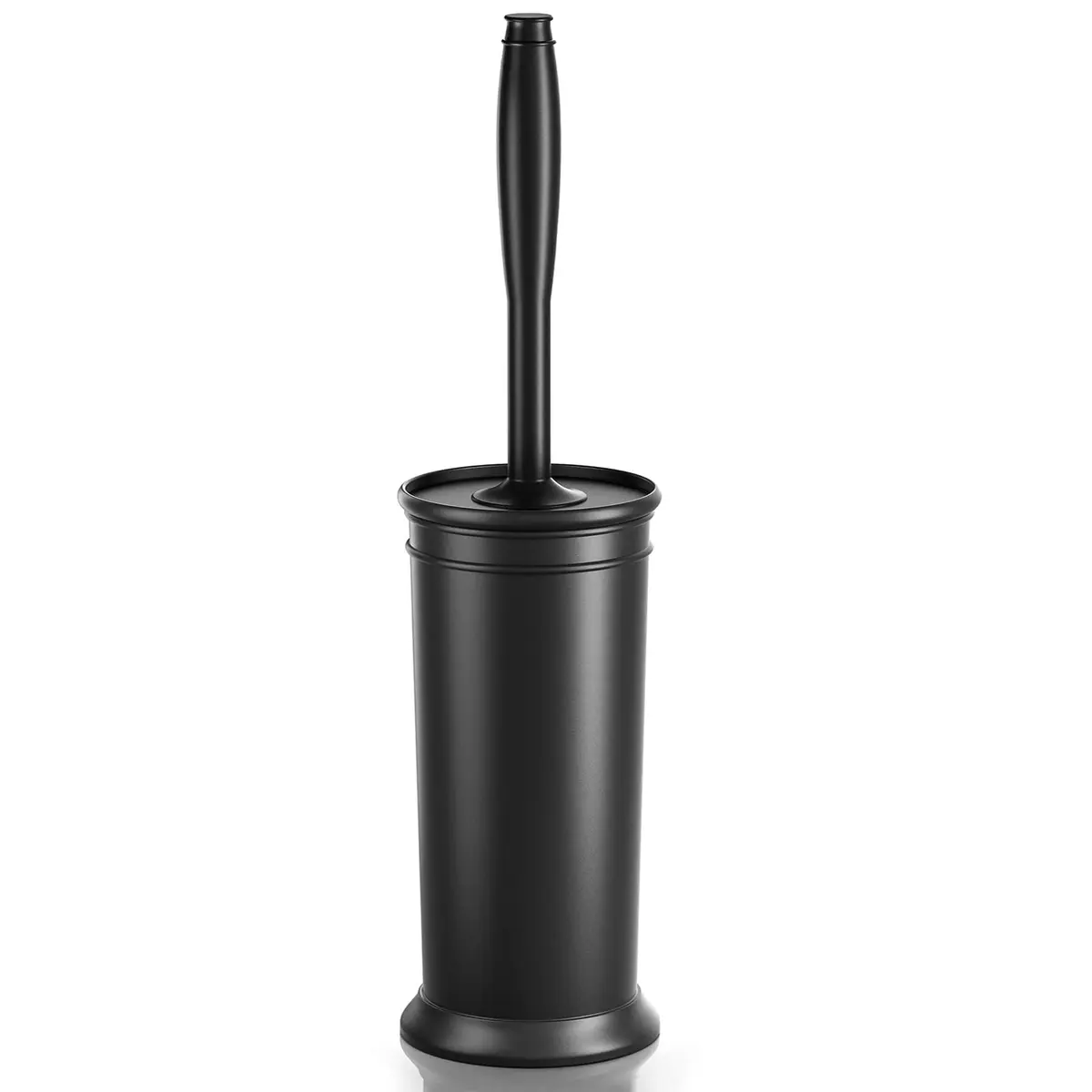 UPTRONIC Toilet Bowl Brush with Long Handle & Covered Holder | Black, 1 Set - main product image