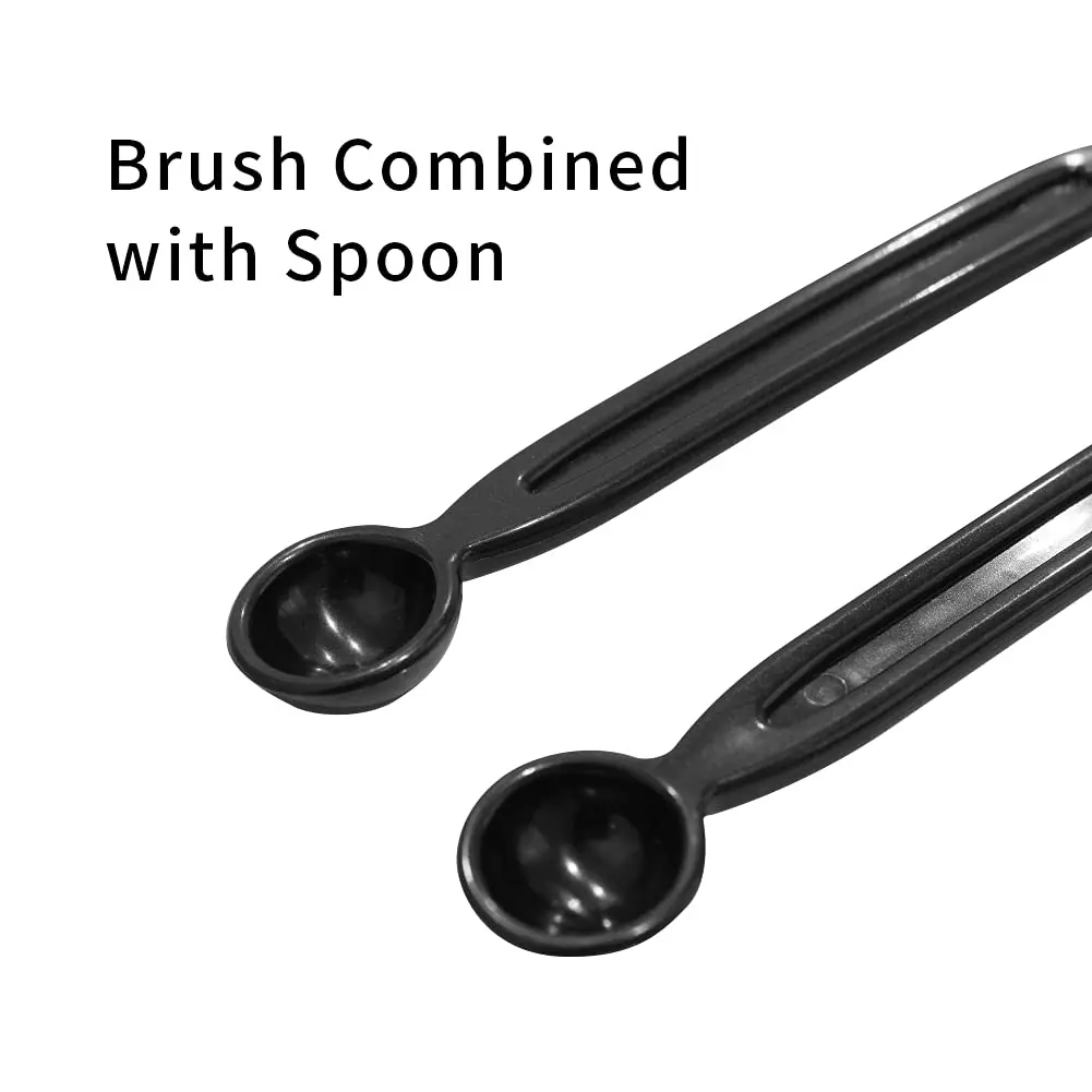 watchget Coffee Machine Cleaning Brush Set, 3Pcs | Nylon Group Head & Grinder Brushes with Scoop, Handle 8.6 inch, Black - view 4