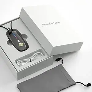 Timeage Black Wearable Personal Air Purifier Necklace | 120 Million Negative Ions - view 9