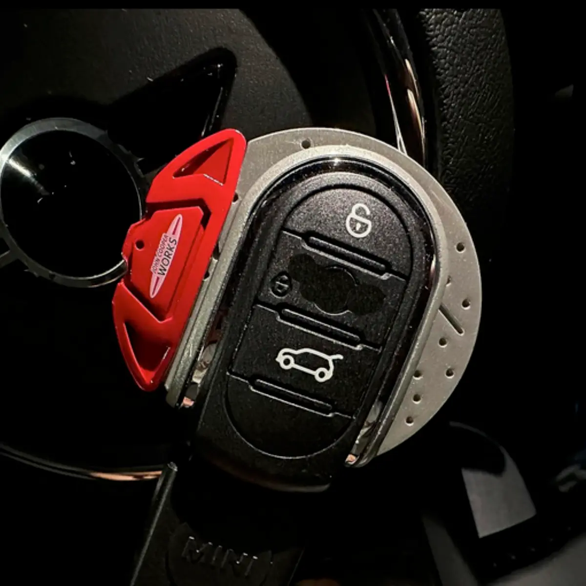 YaaGoo ABS Keychain Cover Case for Mini Cooper F54 F55 F56 F57 F60 (Red) - view 2