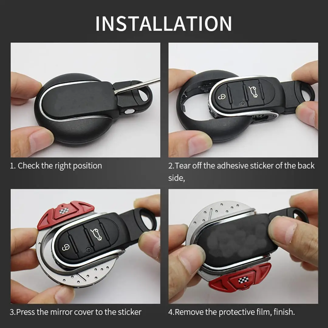 YaaGoo ABS Keychain Cover Case for Mini Cooper F54 F55 F56 F57 F60 (Red) - view 3