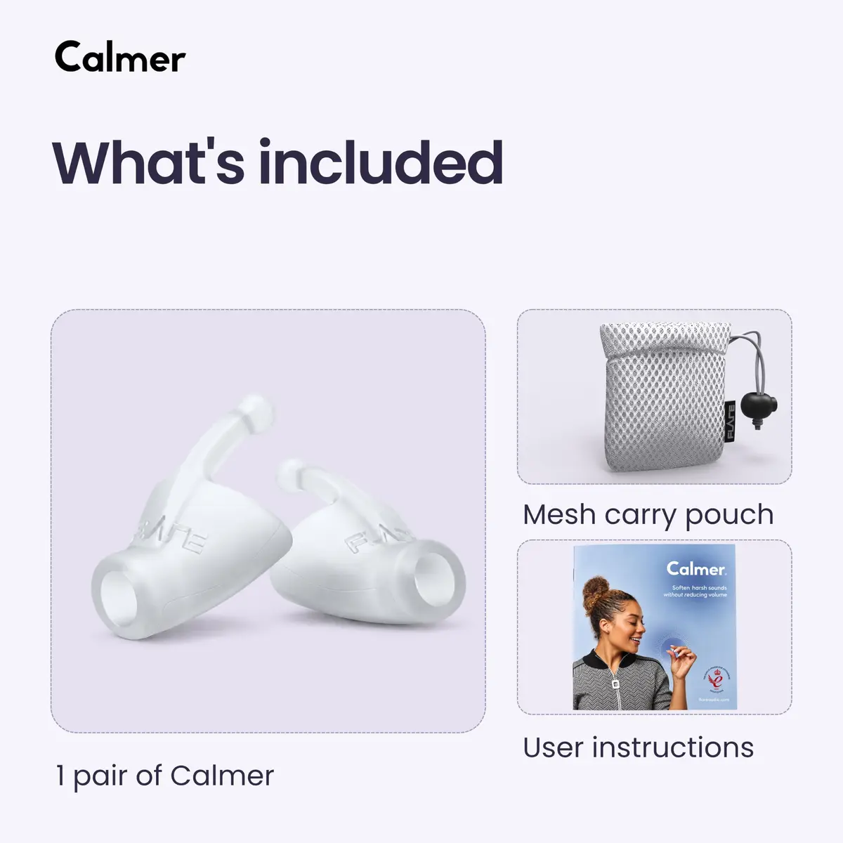 FLARE AUDIO Calmer | Noise Reducing Ear Plugs Alternative | Reusable Silicone, Mint, In-Ear, One Size - view 6