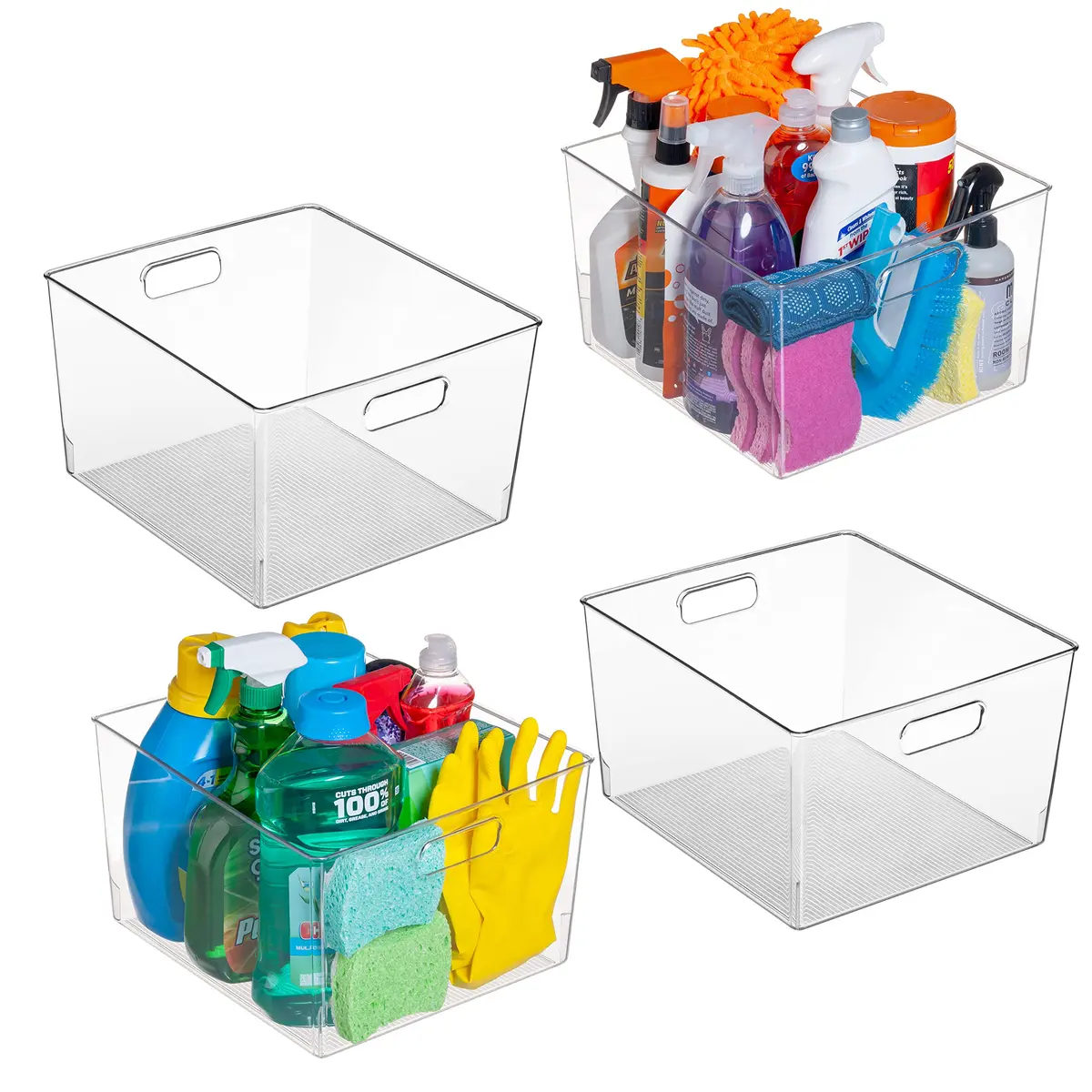 ClearSpace 4 Pack Item Container | Large Kitchen & Pantry Organizer, 12x11x7 inches - main product image