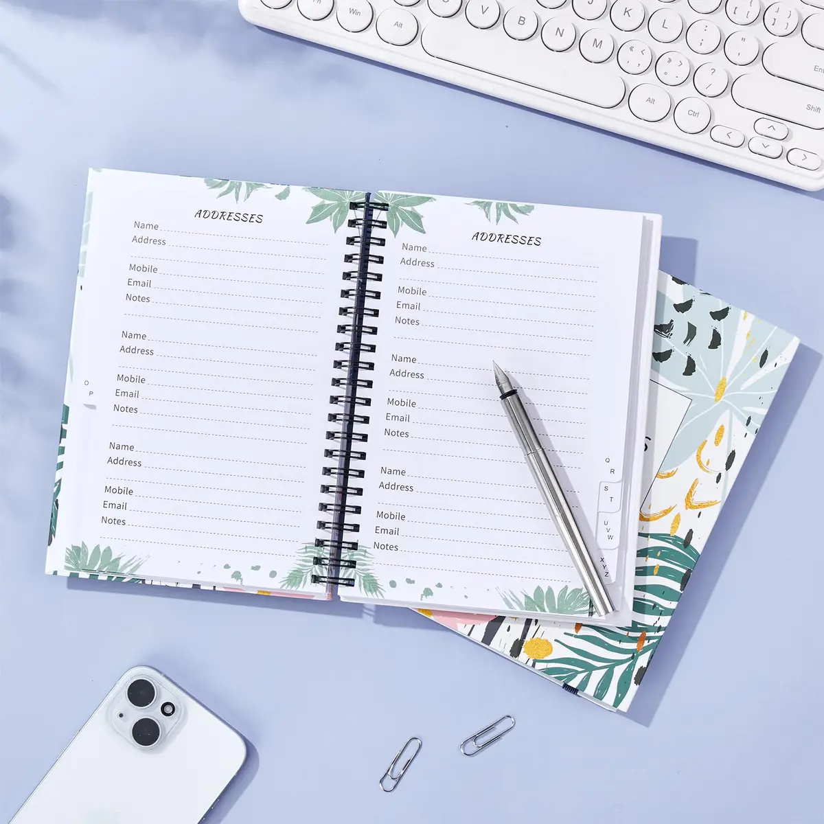 JUBTIC Address and Password Book with Alphabetical Tabs 5.2" x7.7" | Organized Contact & Password Keeper - view 3