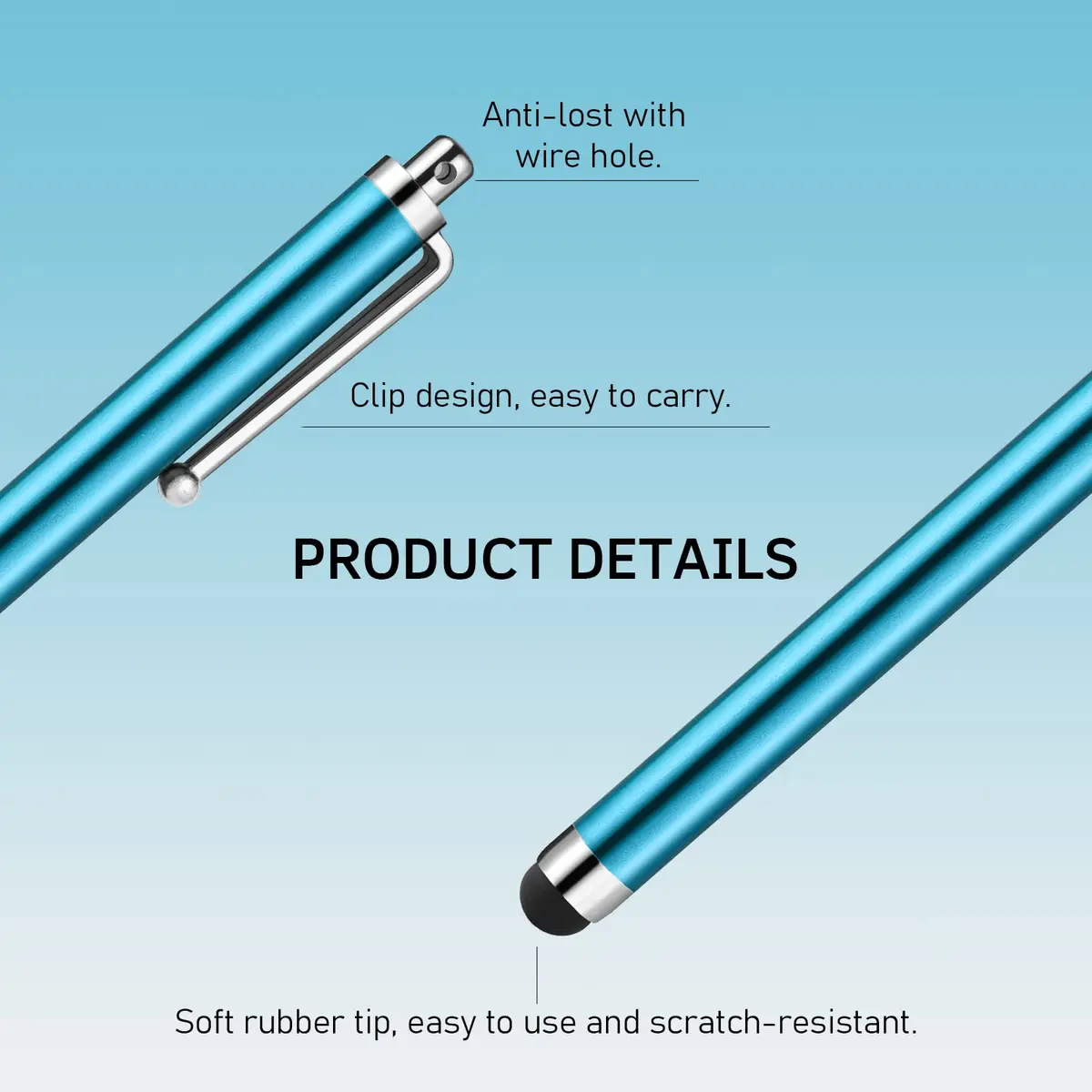 Abiarst Stylus Pens for Touch Screens 10-Pack | High Precision Universal Stylus for iPad iPhone Tablets Samsung Galaxy - view 2