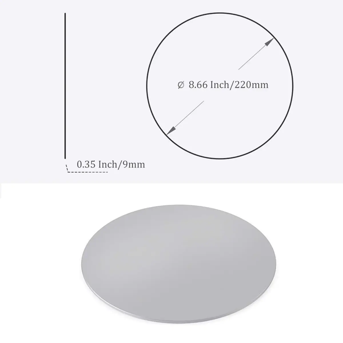 Yoqanr 360° Rotating Monitor Swivel Base Silver Aluminum Alloy 22cm (8.66 inch) | Stable Screen Turntable for Laptops, TVs, and More - view 6