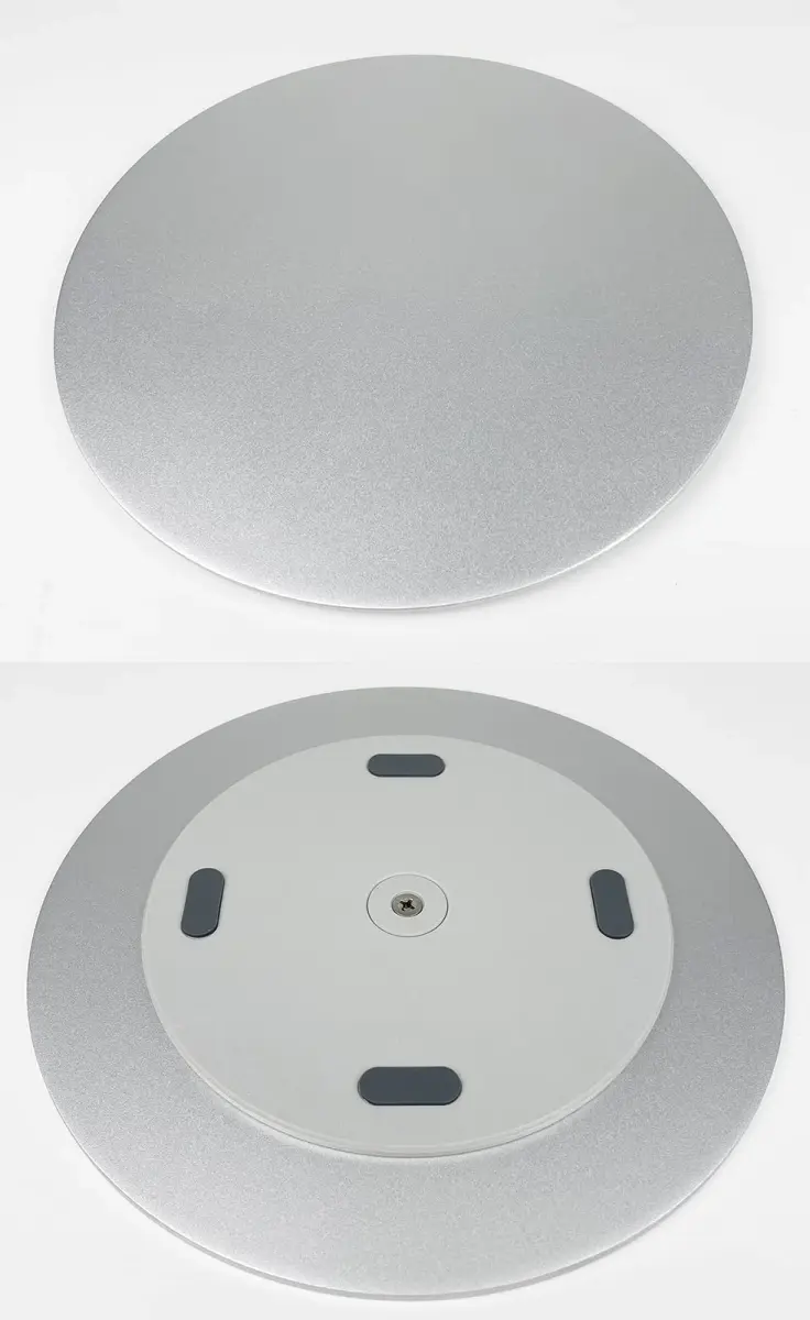 Yoqanr 360° Rotating Monitor Swivel Base Silver Aluminum Alloy 22cm (8.66 inch) | Stable Screen Turntable for Laptops, TVs, and More - view 7