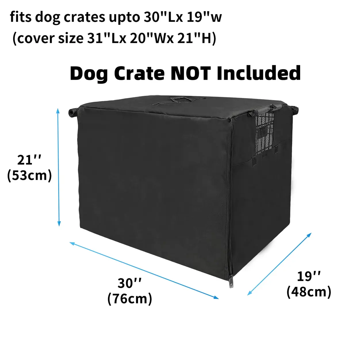 Joroamp 30 Inch Dog Kennel Cover 76.2cm (30"L x 19"W x 21"H) | Waterproof 600D Oxford with 1-3 Doors - view 2
