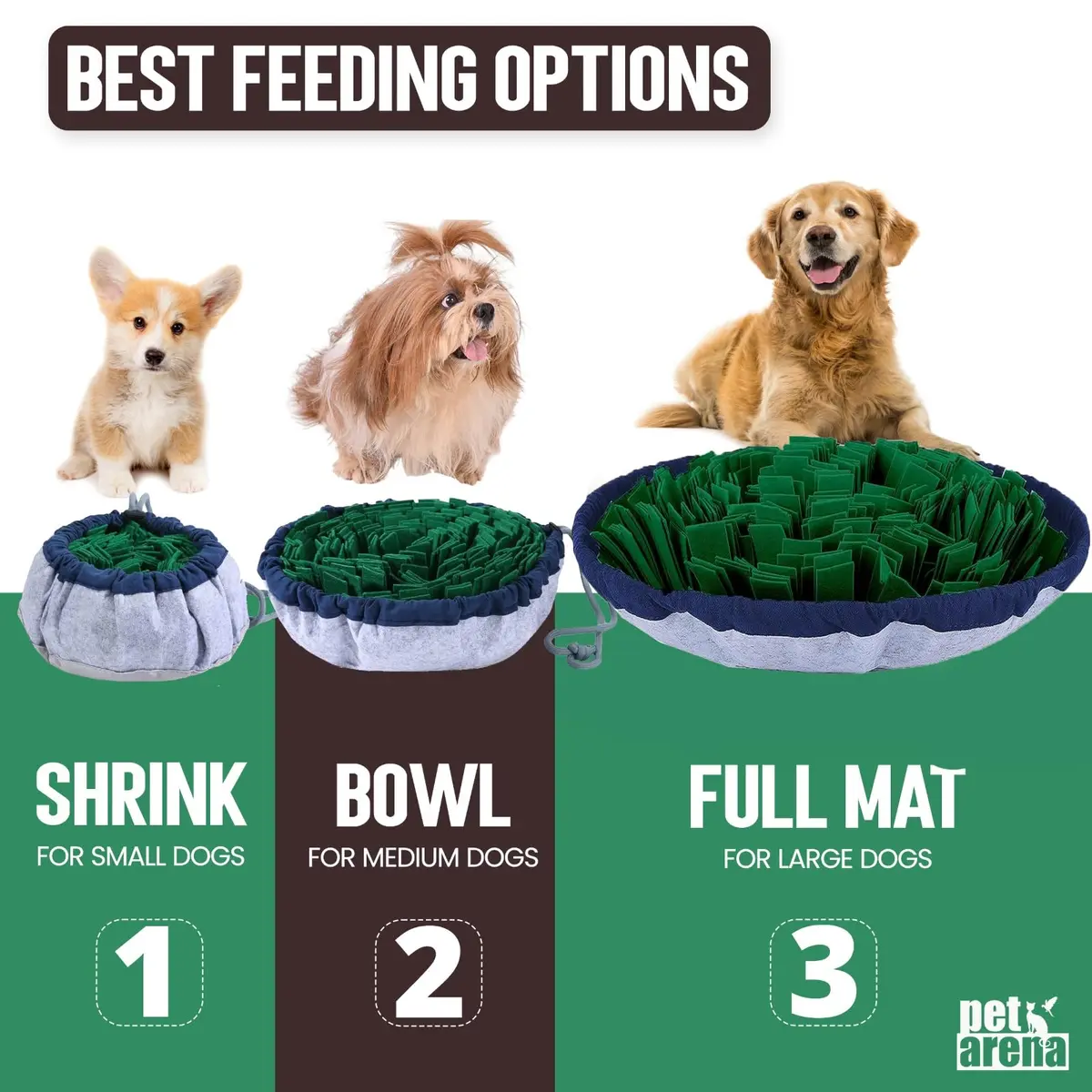 PET ARENA Adjustable Snuffle Mat for Dogs Puzzle Feeder Toy | Stimulates Natural Foraging & Mental Health - view 2