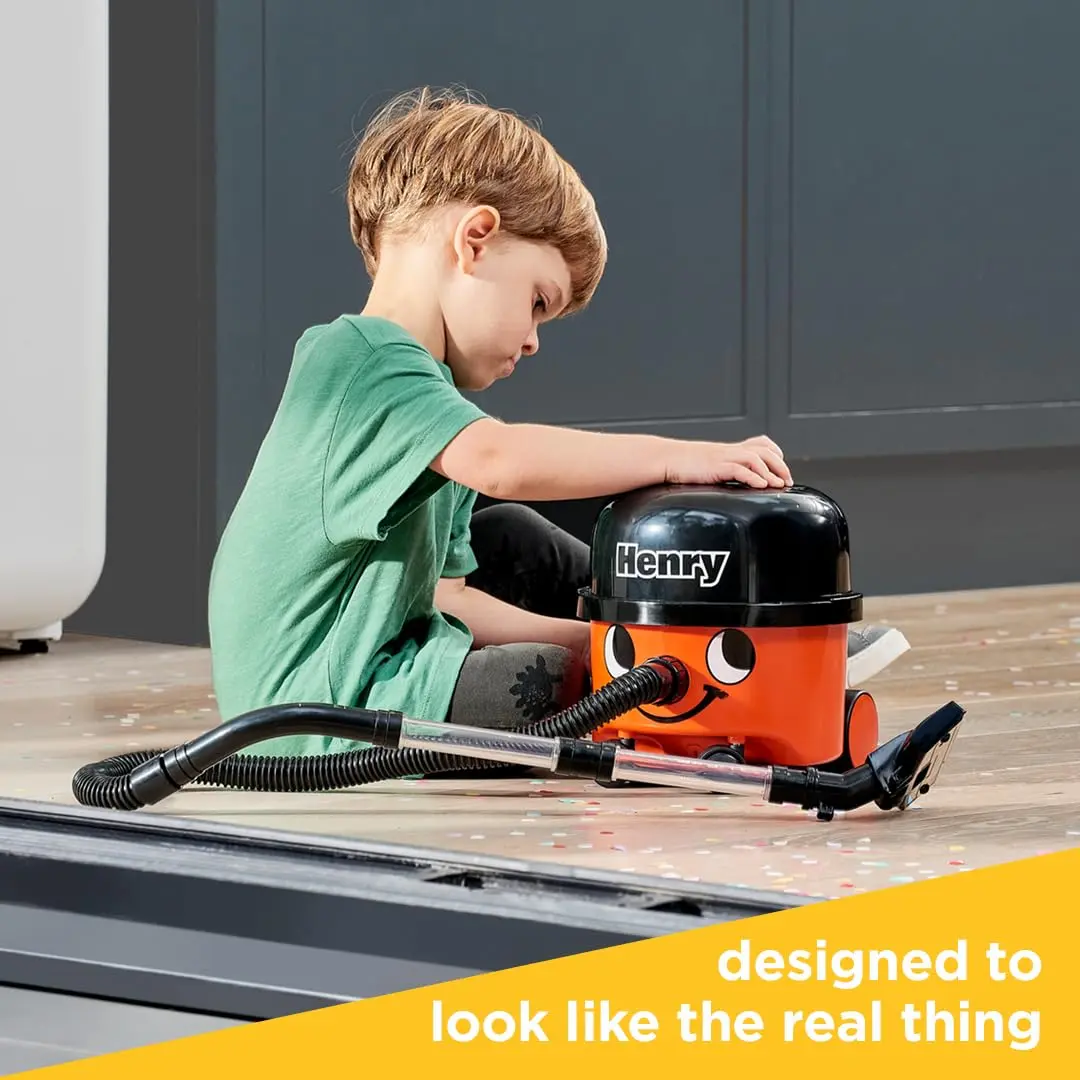 Casdon Henry & Hetty Toys - Henry Vacuum Cleaner - Red Vacuum Cleaning Toy with Real Function & Nozzle Accessories - Kids Cleaning Set - For Children Aged 3+ - view 4