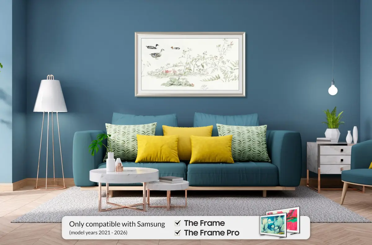 Frame My TV German Silver Prismatic 3" Deco TV Frame for Samsung The Frame/Pro TVs | Aluminum Construction - view 2