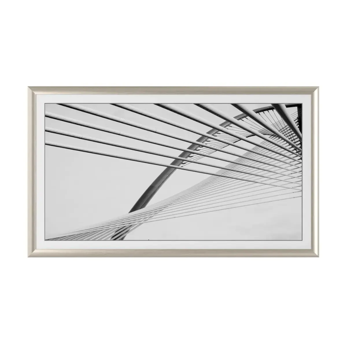 Frame My TV German Silver Prismatic 3" Deco TV Frame for Samsung The Frame/Pro TVs | Aluminum Construction - view 4
