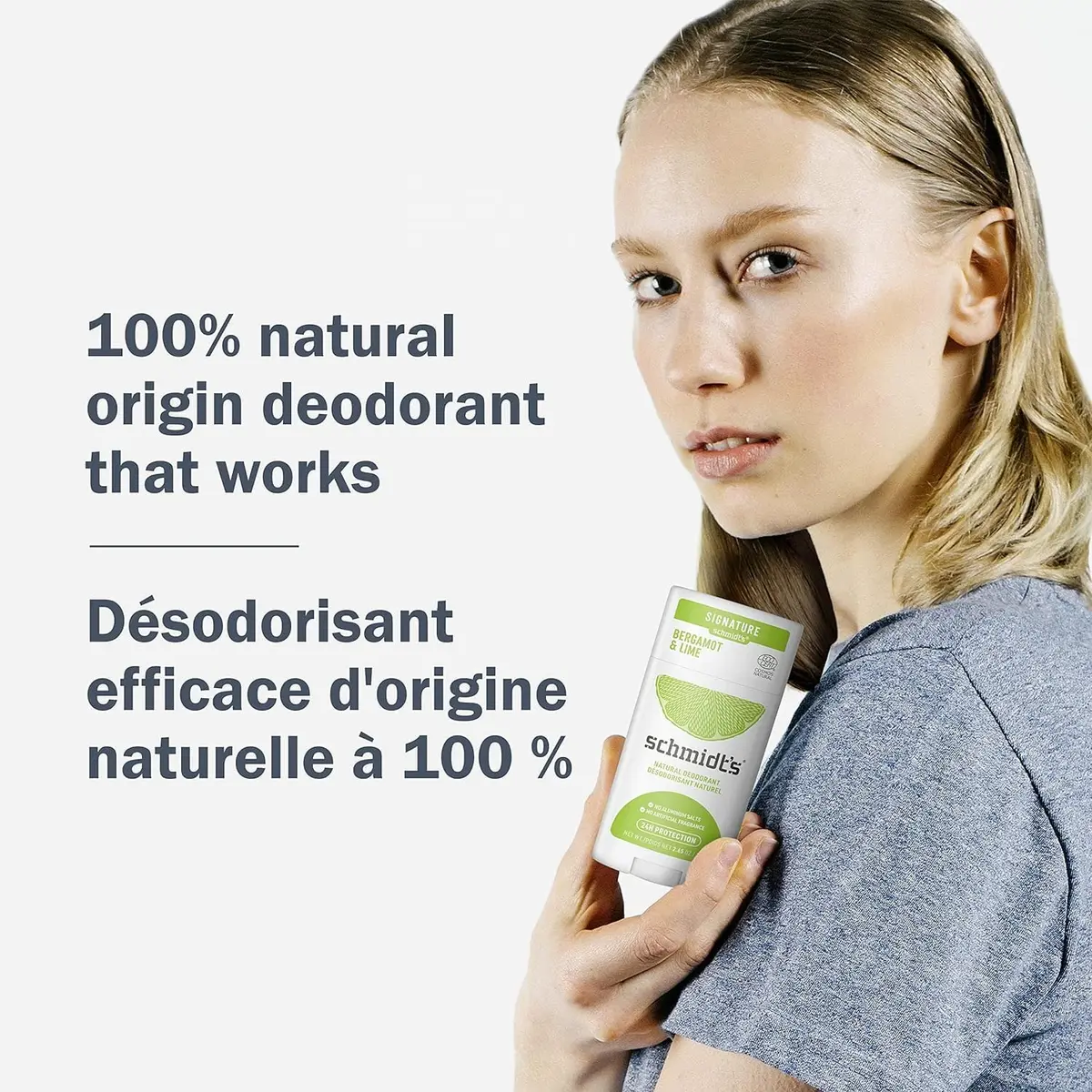 Schmidt's Natural Deodorant Bergamot & Lime 2.65 oz | 24 Hour Odor Protection, Vegan & Aluminum-Free - view 6