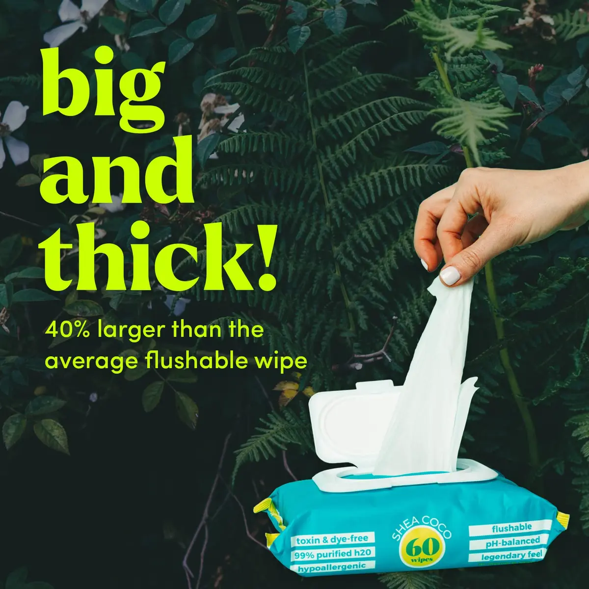 goodwipes Flushable Wipes Shea-Coco 60 Count (Pack of 8) | Septic Safe & Biodegradable - view 4